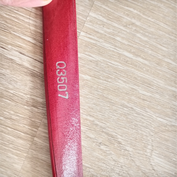 SOLD Brighton Belt Genuine Leather Silver Beaded Native American Red Size 32 … - Picture 9 of 12